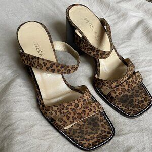 Bottega Veneta leopard strappy heels